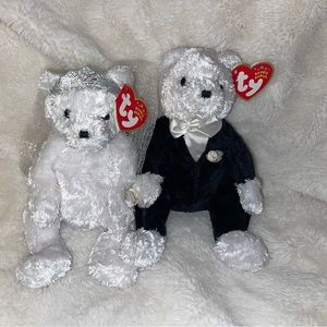 TY beanie babies bride and groom